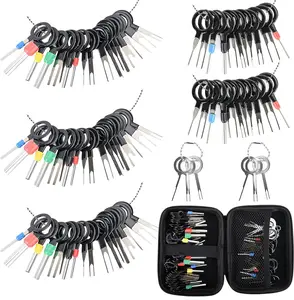 82Pcs Terminal Pin Removal Tool Kit, Electrical Connector Pin Extractor & Wire Terminal Release Tool Set for Automotive Car & Household Devices - Black