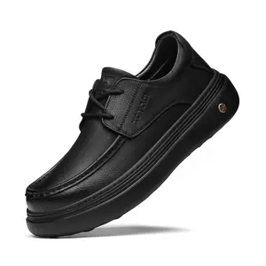 Men's casual sports shoes, handcrafted lace-up versatile shoes with soft soles and soft leather, suitable for both men and women, perfect to pair with casual pants, dress pants, or jeans, with anti-slip and wear-resistant features. Footwear Closed