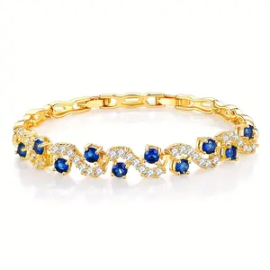 Opulent Golden Bangle| Adorned with Premium Synthetic Zirconia, Ideal for Everyday Use And Presenting As a