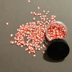 Strawberry Polymer Clay slices - craft supply (1oz)