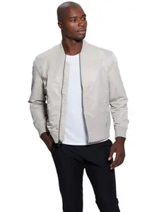 GUESS Male Ace Satin Flight Jacket