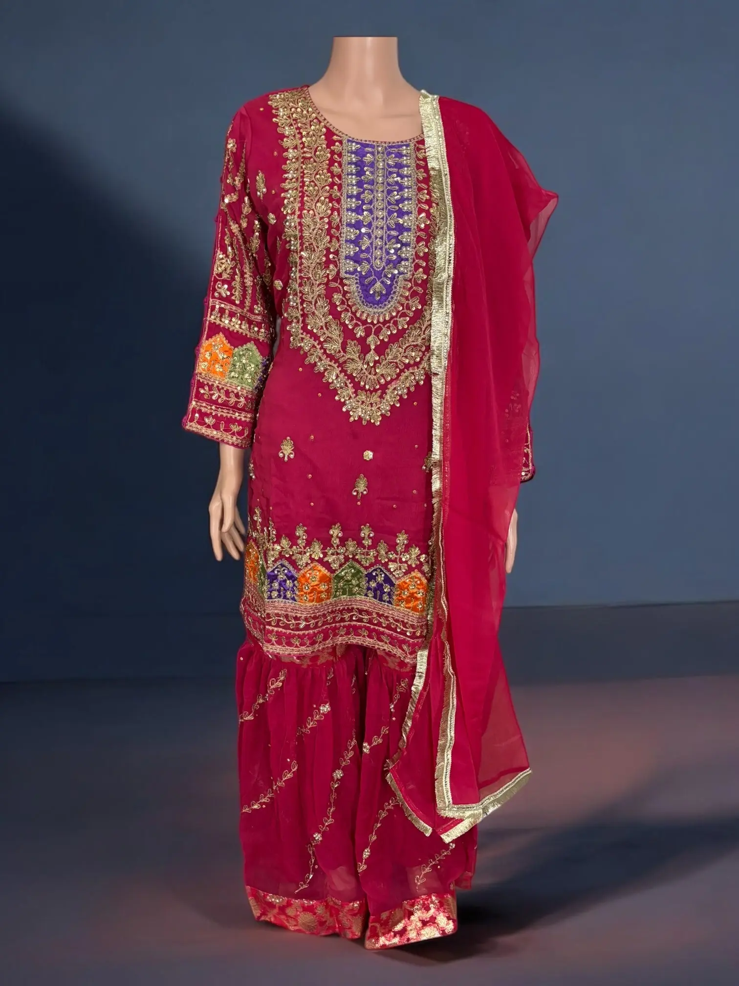 Traditional Garara Designer Salwar Kameez Suit- Ethnic Wear for Women - 232