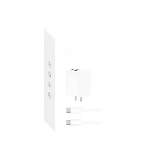 MW8183 18W PD USB Wall Plug Combo with Type-C to Type-C Cable for Rapid Charging Universal Compatibility and Efficient Power Delivery