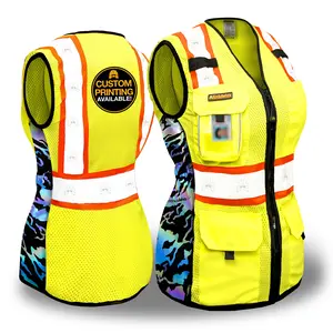 KwikSafety TIGER QUEEN Safety Vest for Women (SNUG-FIT) Limited Edition Iridescent Design | Class 2 ANSI OSHA Compliant Hi Vis - Model No.: KS3319TQ