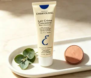 Embryolisse French Lait-Crème Concentré 2.54 fl.oz – 6-in-1 Face Moisturizer, Makeup Primer & Gentle Cleansing Milk for All Skin Types