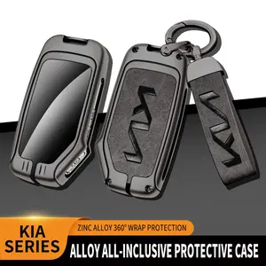 Car Key Case Cover Shell Protector Fob Bag Car Key Holder Car Key Accessory For KIA KN Sportage R Stinger Sorento Ceed Cerato Forte Niro Soul Telluride GTLine