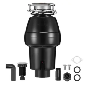 1/2 HP Continuous Feed Garbage Disposal Unit For Kitchen Sink, 3450 RPM, 3-Bolt Mount, 1/2 HP Food Waste Disposer, Stainless Steel Housing, Easy Install, Residential Grade Kitchen Waste Grinder