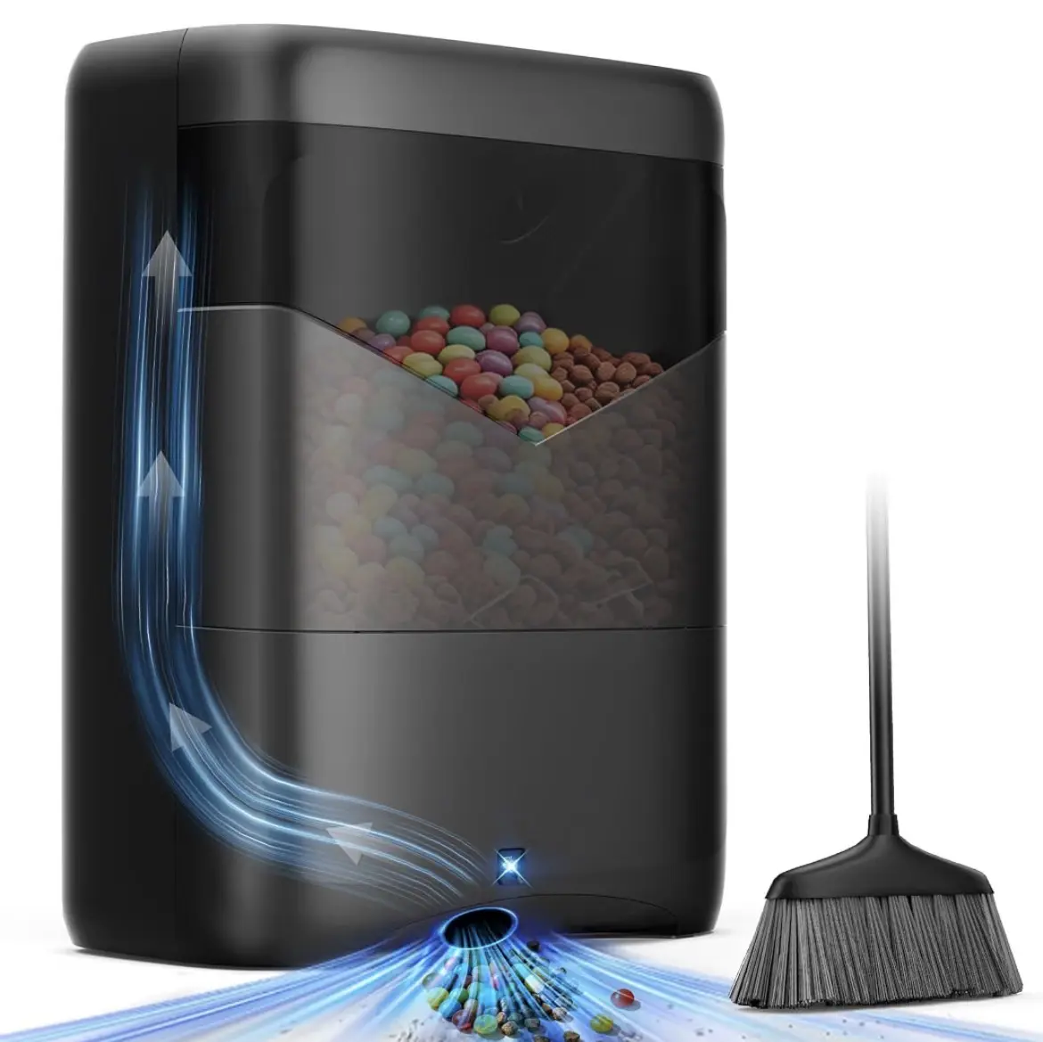 Touchless Vacuum Automatic Dustpan, Bagless, 20Kpa Suction & Auto Sensors  2 Modes, 6L Large Capacity Hair Vacuum for Salons,Ultra Fast & Powerful, 98 inch Corded Canister Vacuum for Pet Hair Food