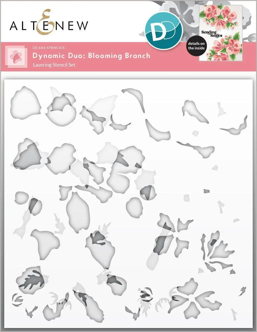 Dynamic Duo: Blooming Branch Stencil Set (2 in 1)
