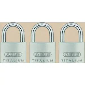 High-Security Alloy Padlock with Nano Protect Steel Shackle, Keyed Alike for Convenience, Durable 3-Pack, Reusable and Weather-Resistant, Heavy-Duty Lock for Outdoor Use