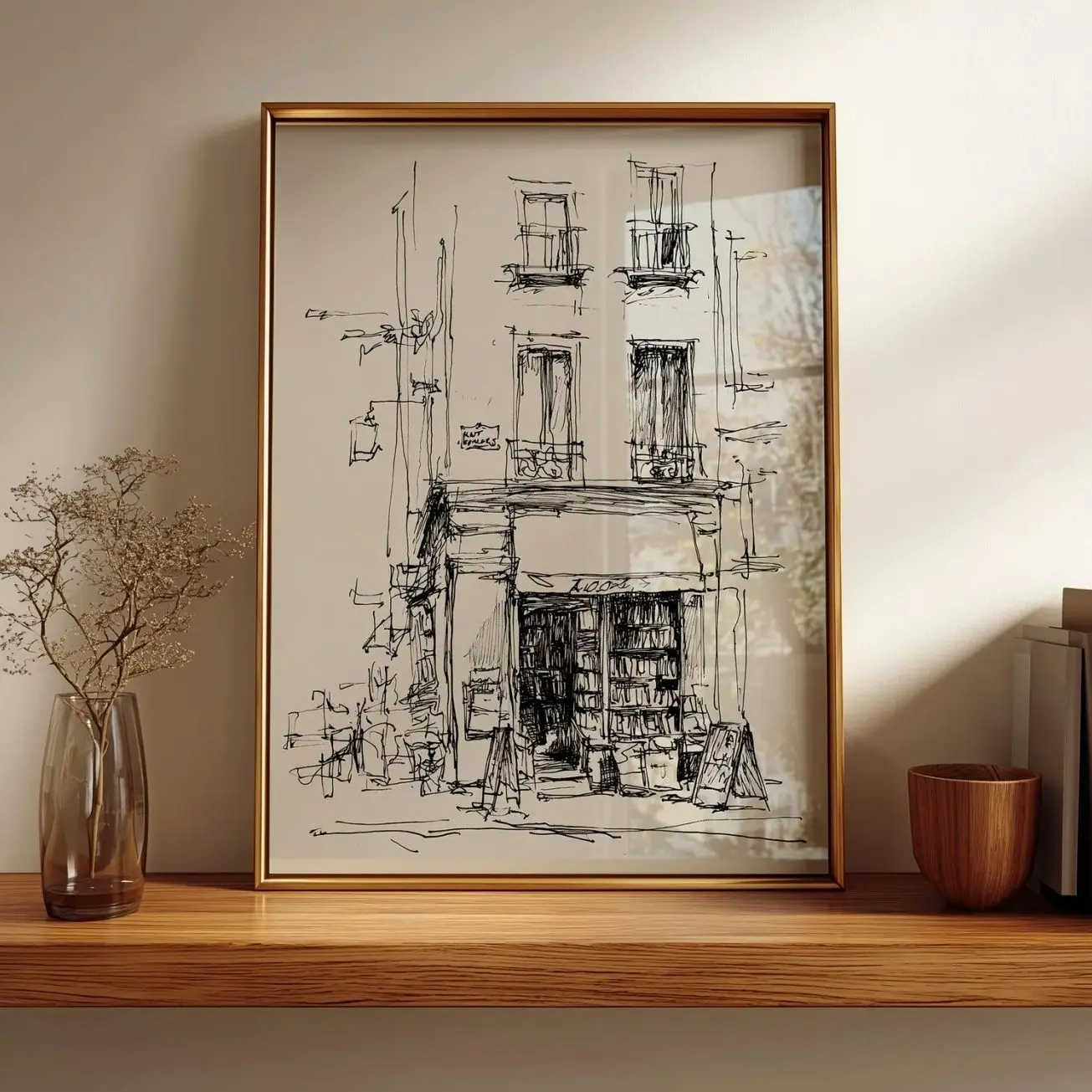 Vintage Bookstore Wall Art, Cozy Book Lover Decor, Cottagecore Literary Poster 9
