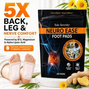 Sole Serenity Neuro Ease Neuropathy Detox Foot Pads – Nerve Pain Relief, Circulation & Mobility Support with Zeolite, Arnica, B12, Lipoic Acid & Frankincense | 20 Pads for Overnight Relief, Energy Healing