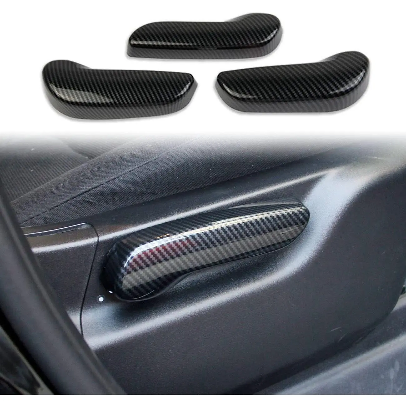 3-Layered Plastic Seat Adjustment Button Wrench Cover Trim Kit, Car Interior Decoration for Dodge Durango 2011-2022, Protects Surface, Adds Sport Look, Double-Sided Adhesive Tape for Easy Installation