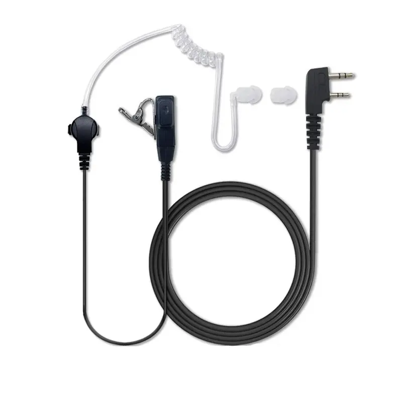 Walkie Talkie Headset with Mic 2 Pin Acoustic Air Tube Headset for BAOFENG UV5R UV32 BF-888S K5Plus 5RH 5RM QUANSHENG K5 K6 RT22 Audio Electronic Gadgets