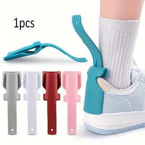 Elderly Shoe Helper, Ergonomic Handle Design, Single Hand Operation, Portable, Durable and Lightweight, Convenient Shoe Changing Tool