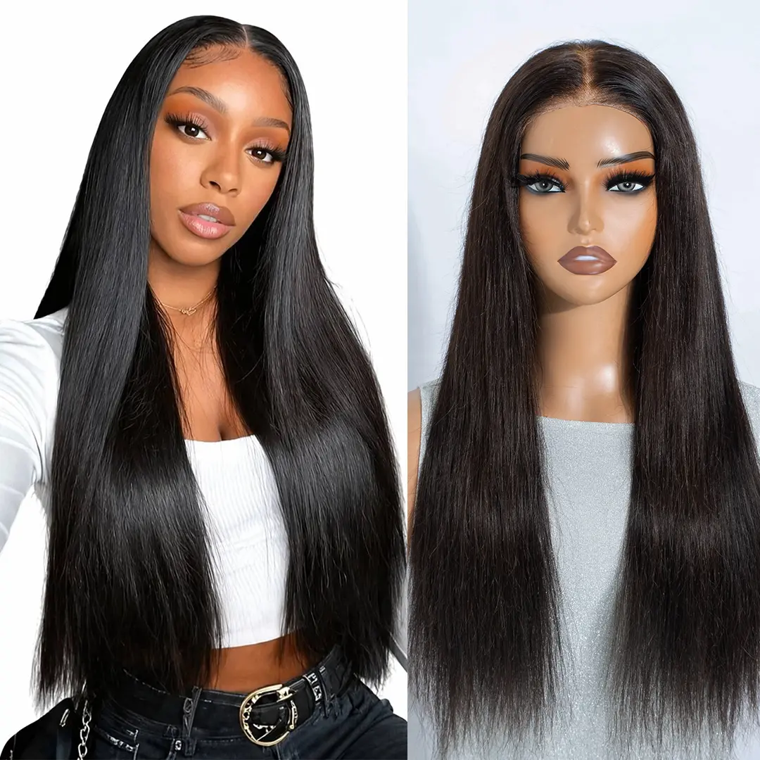 Long Straight 13x4 Lace Frontal Wig for Women Glueless Wigs- Smooth and Sleek Look - Perfect for Daily Wear and Special Occasions