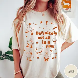 Ducks Not in A Row T-Shirt, Definitely Not In A Row, Funny Vintage Retro Shirt, Trendy Looks, Stay Ahead of the Curve, Simple
