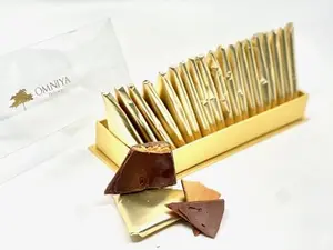 Omniya Chocolate Crêpe Box – Crunchy Crepe Rolls Dipped in Belgian Milk Chocolate – Gourmet Dessert Gift