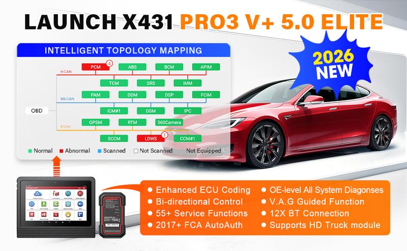 Launch X431 PRO3 (V+) V5.0 2026 Upgraded Bidirectional Scan Tool, OEM ...