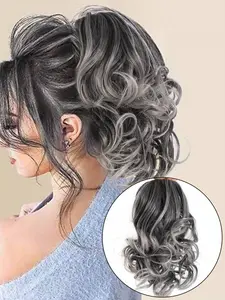 Claw Clip Ponytail Extension 12 Inch Short Heat Resistant Synthetic Curly Ponytail Extender, Suitable for Women, Hair Accessory