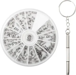 120 PCS Eyeglass Repair Kit，Eye Glass Repairing Tool with Tiny Screws, Nuts, Universal Screwdrivers, Precision Tool for Repairing Eye Glass