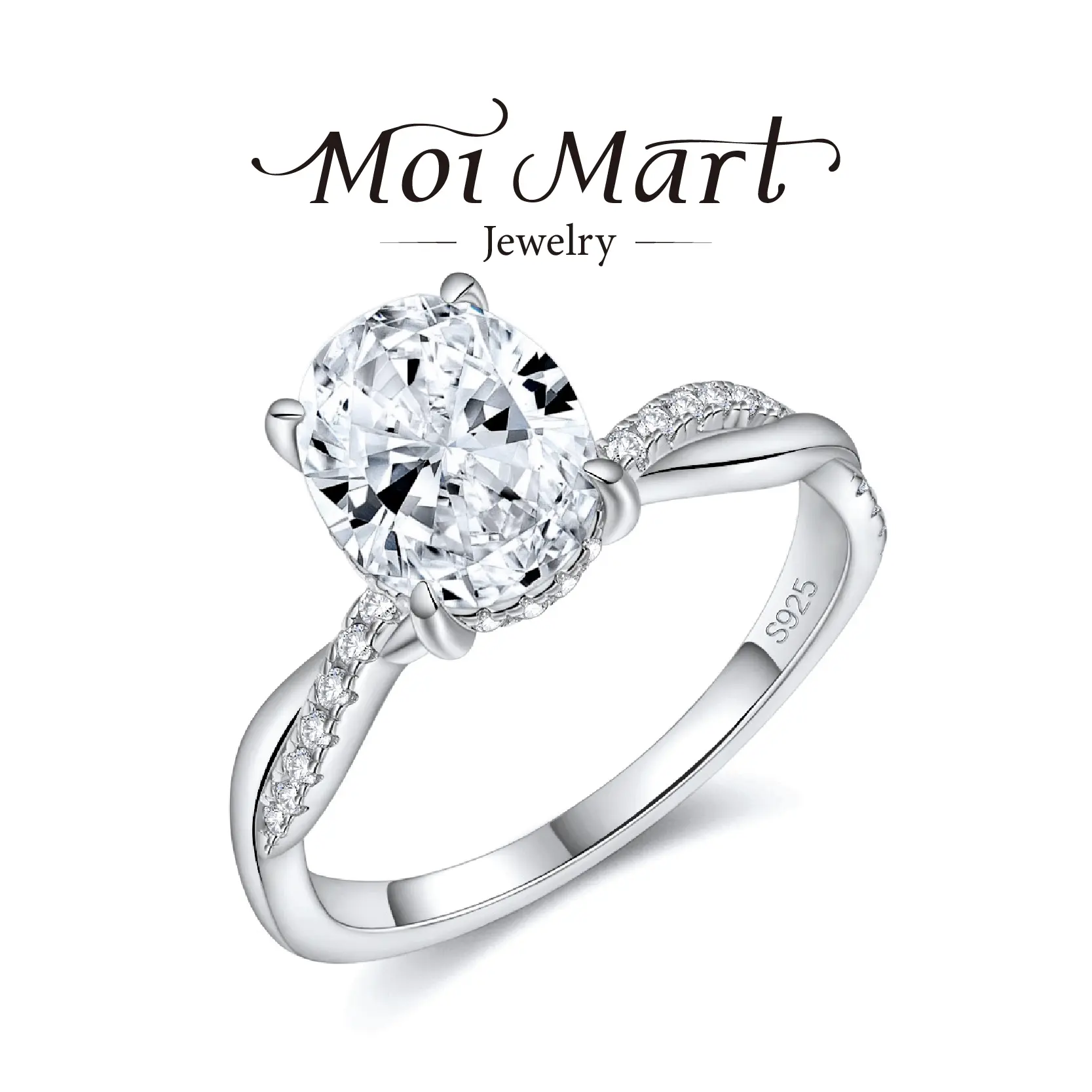 With 2CT Moissanite