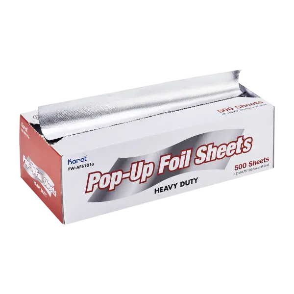 [3,000 sheets] Karat 10.75" x 12" Heavy-Duty Pop-up Aluminum Foil Sheets