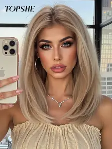 13x6 HD Lace Front Wig with Highlights, Lace Frontal Wigs, Comfortable Breathable Natural Look, Medium Length, Perfect for All Seasons, Glueless HD Wigs