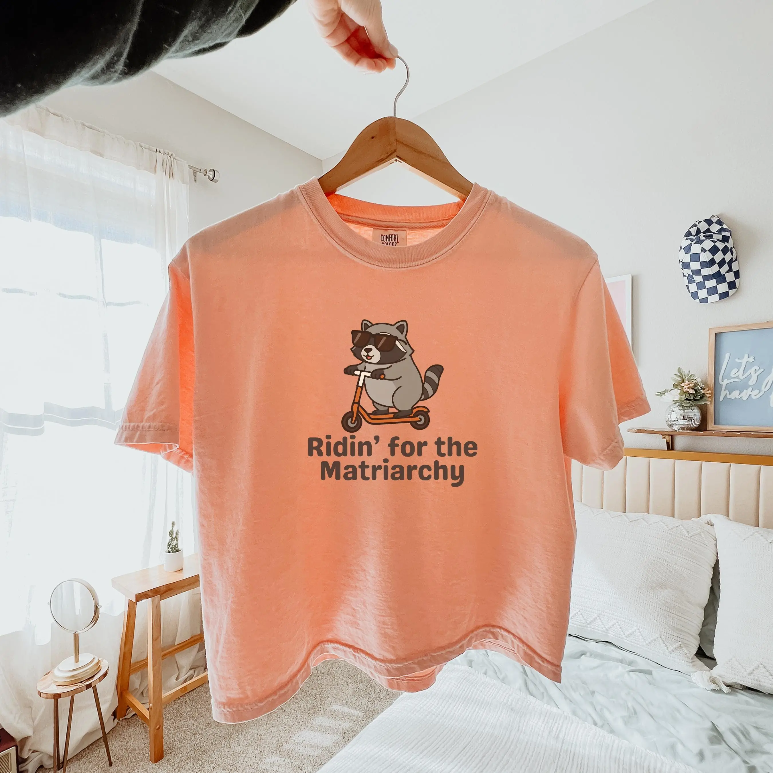 Raccoon Shirt Ridin For The Matriarchy Shirt Radical Feminist Tee Anti Patriarchy Shirt Comfort Colors Boxy Crop Top