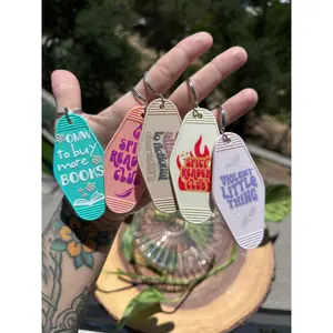 Bookish Retro Handmade Motel Keychains