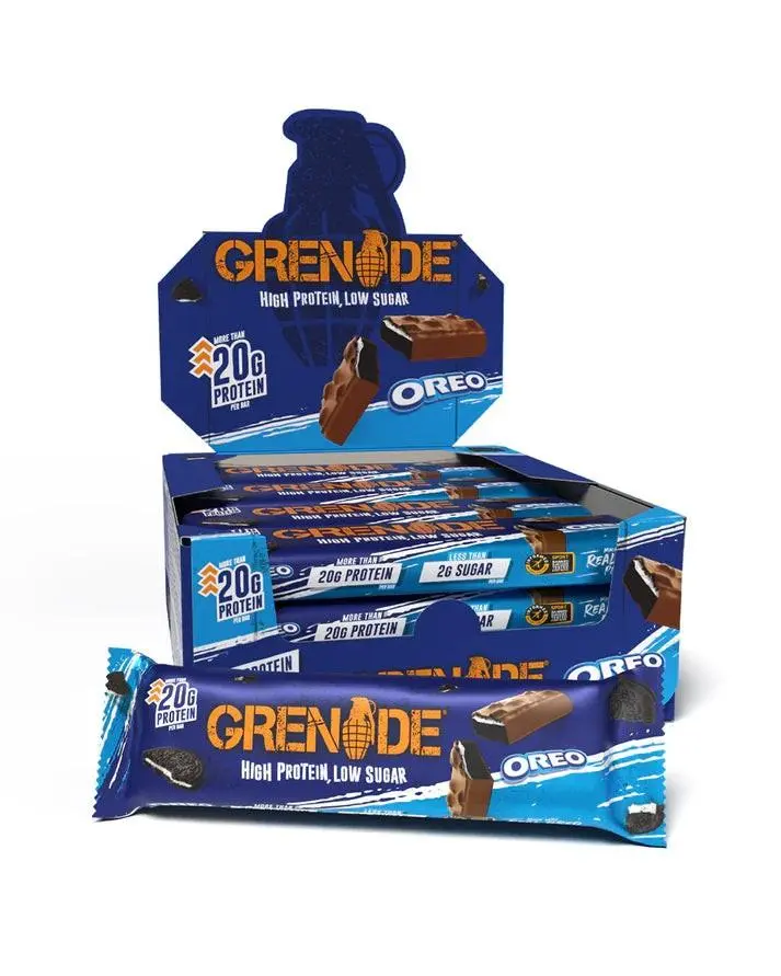 Posh NoshGrenade UK Protein Bar Chocolate Oreo 2.12oz 12ct