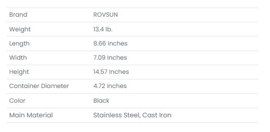 [ FLASH SALE ] ROVSUN Manual Cast Iron Citrus Juicer Heavy Duty Black