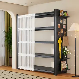 Contemporary Storage Cabinet Suitable for Office And Study Use, Featuring Adjustable Shelves And a Sturdy All-Metal Design, Perfect for Organizing Toys, Books, Sculptures, And Glass Items. It Measures 78 Inches in Height, 35 Inches in Width