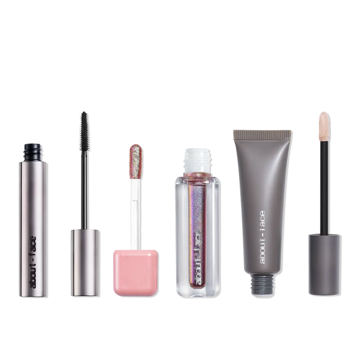 About-Face Holographic Eye Trio – Volumizing Mascara, Eye Primer & Eye Paint