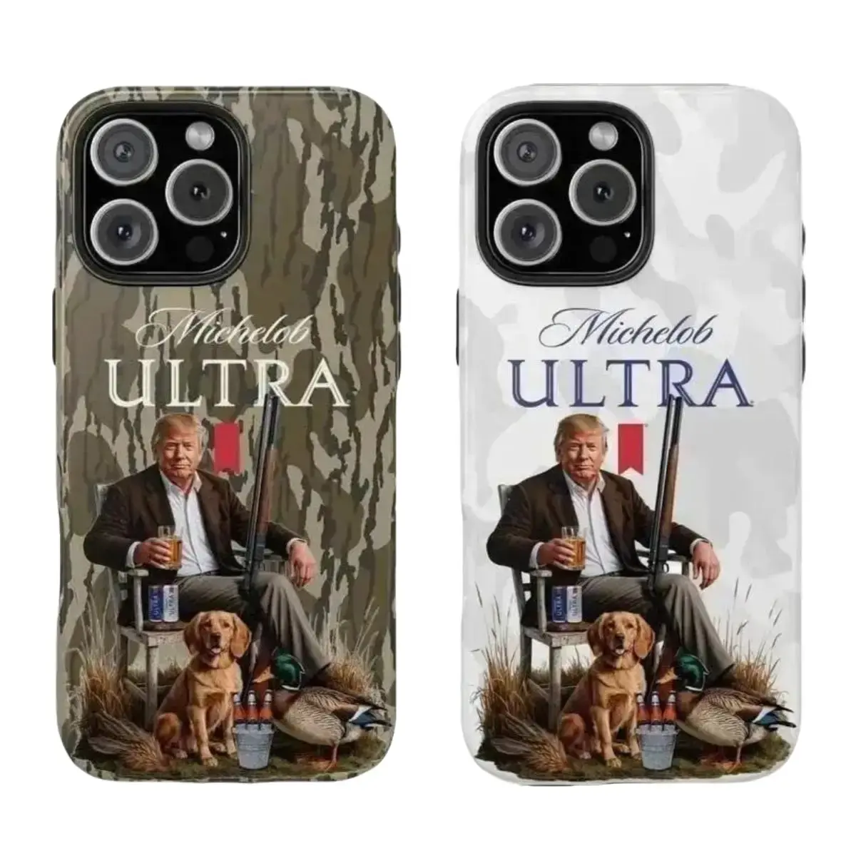 Michelob ULTRA Hunter Protective TPU Waterproof Smartphone Case - Durable Cover for iPhone 12,13,14,15,16,17 Pro Max, Pro Plus - Mobile Phone Accessory, Ideal Holiday Gift for Friends