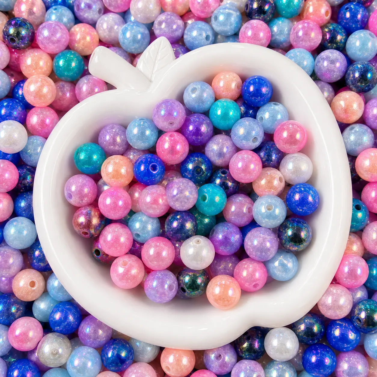 E Bold Amber Glow E Series Acrylic Statement Beads Mix, 2 oz Statement Beadwork & Bead Assortments for DIY Craft Projects, Bracelets, Keychains