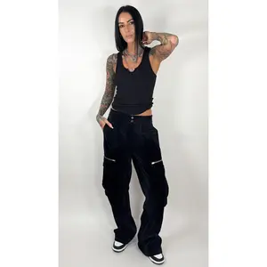 ECLIPSE VELOUR CARGO PANTS