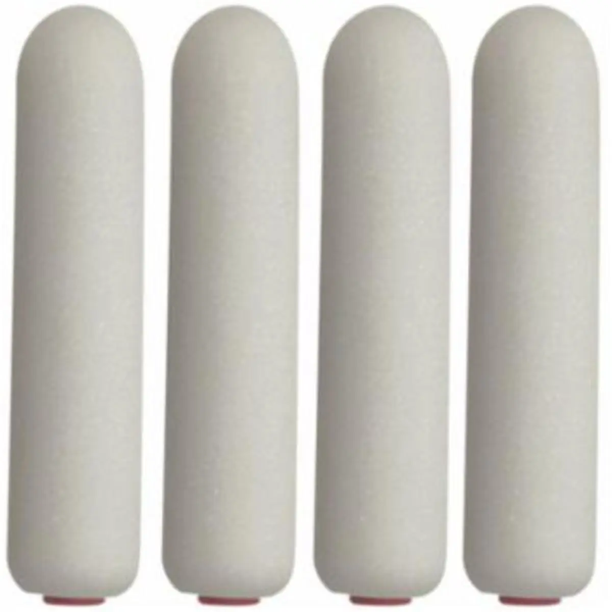212 MAIN 4" x 7/16" Double Round End High-Density Foam Paint Roller, Pack of 4, Works with Latex Paints, Smooth Coats for Cabinets, Exterior/Interior Applications