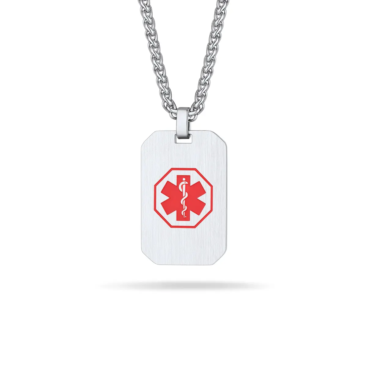 PROSTEEL Octagon Medical Pendant Necklace Stainless Steel Emergency Necklaces Jewelry Unisex For Men Women with Gift Box