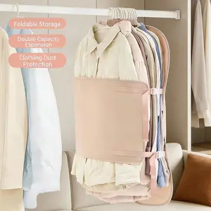 Compression Storage Bag Dustproof Closet Organizer Foldable Fabric Board Down Jacket Storage Essential Home Wardrobe Organizing Bag