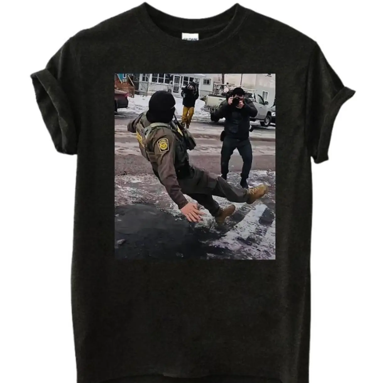 Ice Slipping on Ice in Minneapolis Shirt, Ice Shirt, Anty Fascissm Tee, Trendy Meme, Ice on ice crime 7FY.