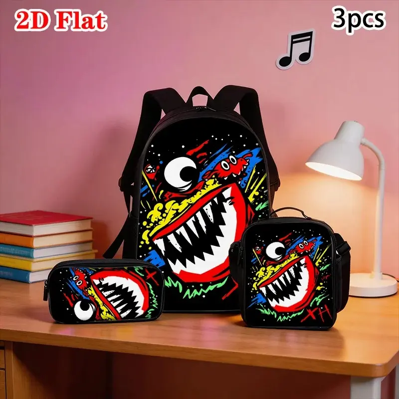 Travel Backpack—Unisex; suitable for students and for carrying laptops and books; blends a style appealing to gamers with the practicality needed for daily commuting.