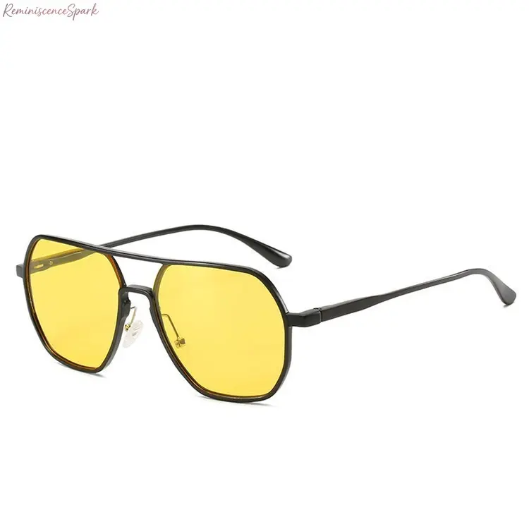 2026 Male Double-Bridge Classic Streamlined Silhouette Aviator Sunglasses, All-Season Photochromic or Night Vision Options, Lightweight Metal Frame, UV400 Protection, Anti-Glare Sports Eyewear for Driving, Cycling, Outdoor Activities, Clearer Vision