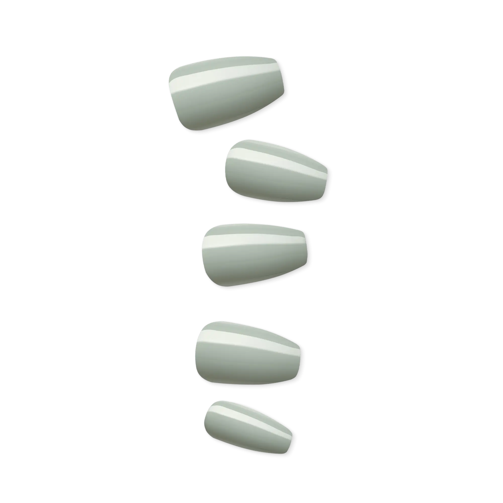 Impress Color No Glue Fake Press On Nails - Going Green Coffin | Solid, Green, Medium, Coffin, Manicure