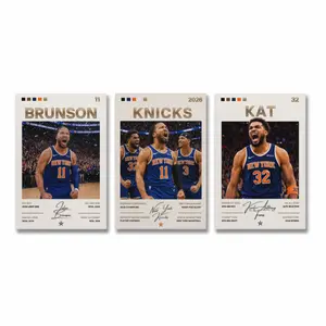 New York Knicks Artistic Unframed Poster, 2026 Eastern Conference Champions NBA Basketball Wall Decor, Brunson KAT Room Gift Print