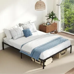 Giantex 12 Inch Metal Platform Bed Frame with Steel Slat Support | Heavy Duty Mattress Foundation No Box Spring Needed | Noise Free Under Bed Storage Bed Frame for Bedroom Guest Room Dorm