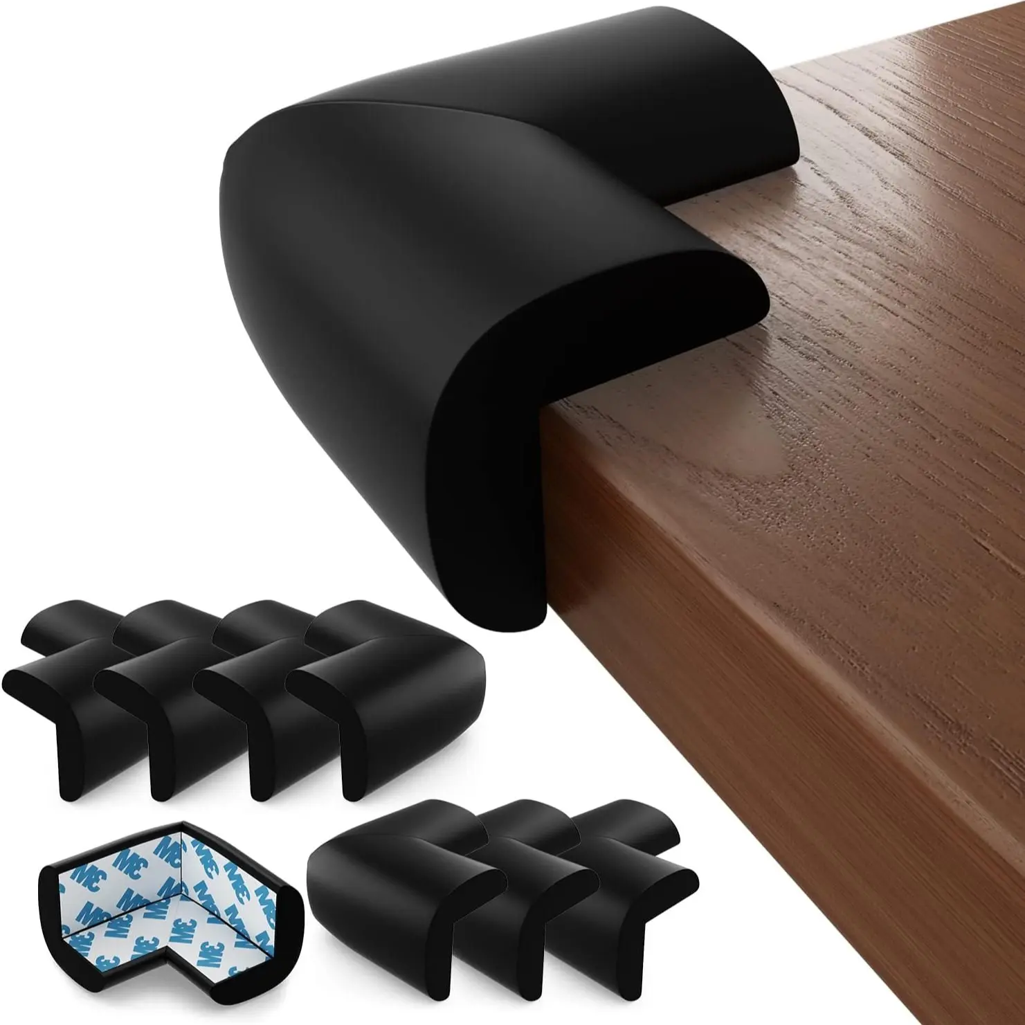 8 Pack Thickened Wide Nbr Corner Guards, Baby Safe Table Edge Protectors for Heavy Furniture, Child Pet Safety for Home Office Kindergarten