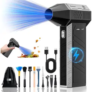 Electric Air Duster - 130000RPM Compressed Air Duster,3 Gear Adjustable Jet Dry Blower can Reusable Can for Computer Keyboard,Outdoors,Car,Home.- (Black)