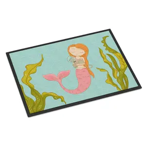 Carolines Treasures  Mermaid And Cat Underwater Indoor Or Outdoor Mat - 24 x 36 in.