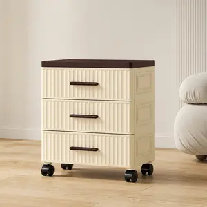 Large Capacity Foldable Storage Cabinet, Dustproof Drawer Organizer Rack, Freestanding Pantry Shelf for Kitchen & Home